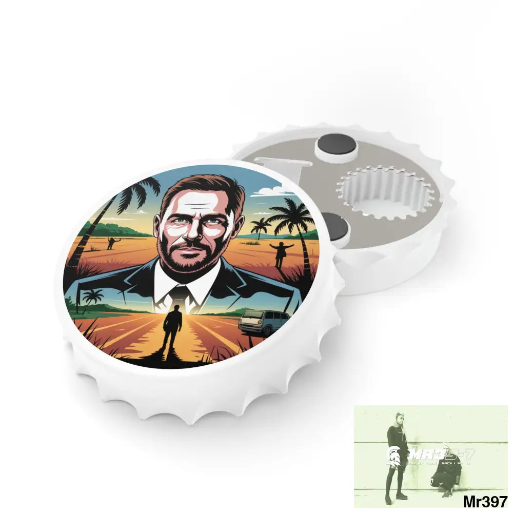 Kenya 2015 Banksy style no 3 Magnetic Bottle Opener One size / White Accessories