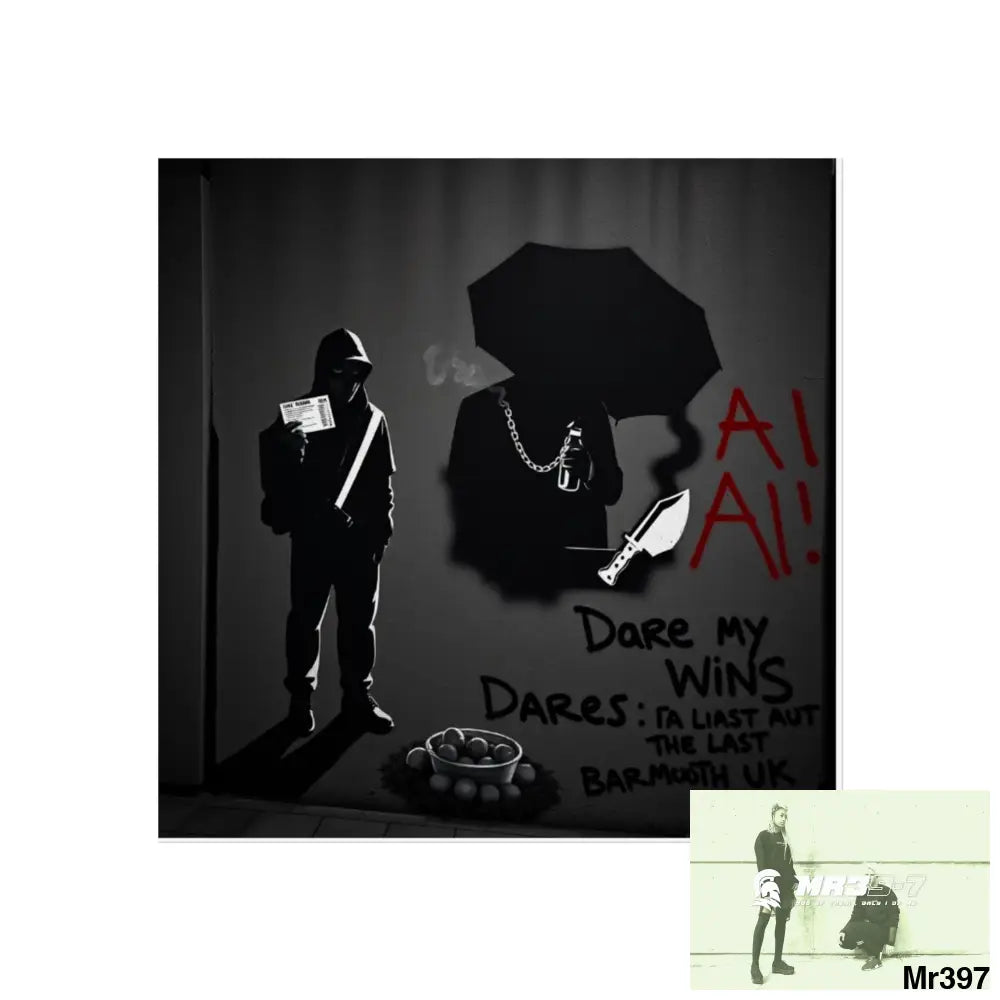 Kenya 2015 the last 12 days no 29 Banksy inspired Fine Art Posters 16″ x 16″ / Matte Poster