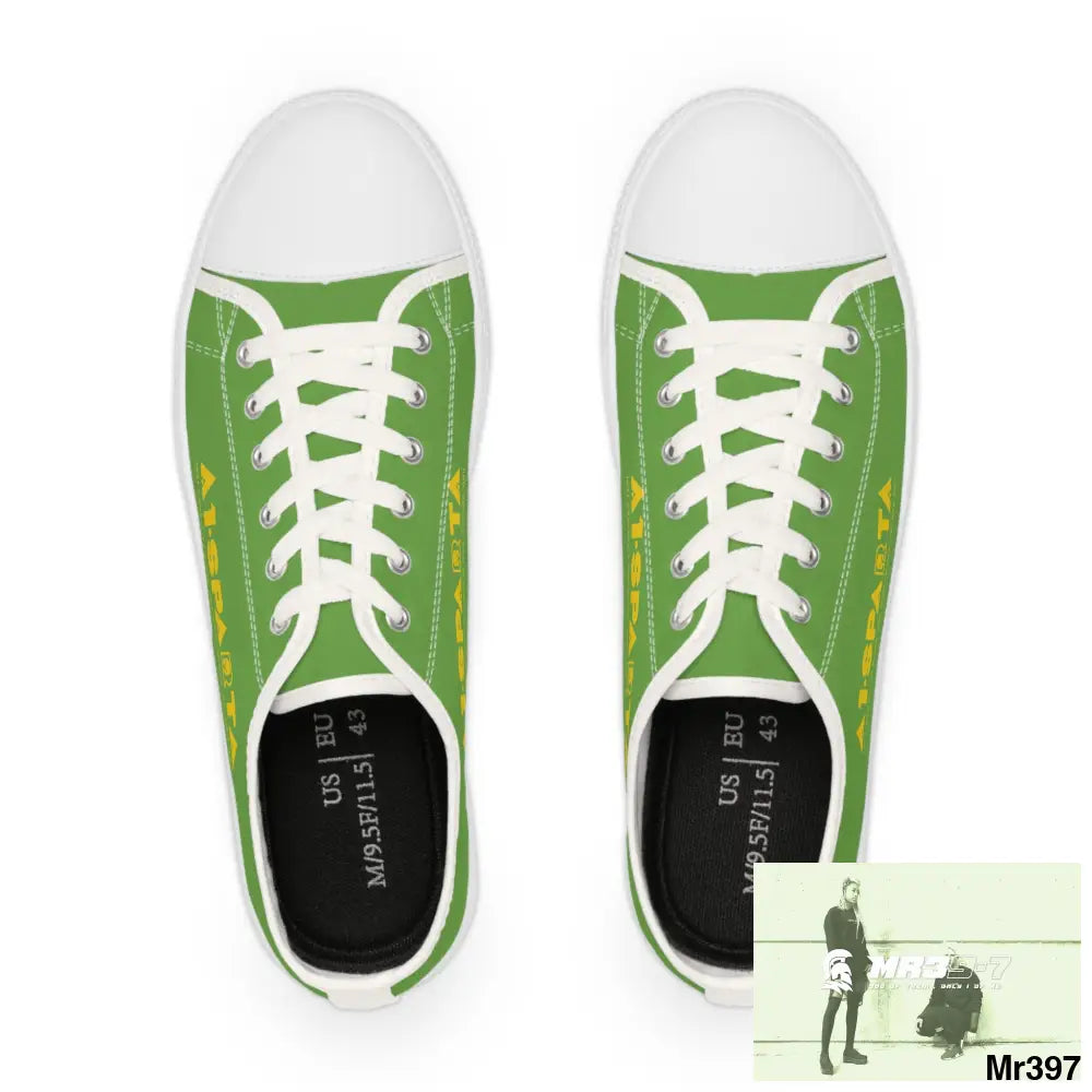 Light Green A1-Sparta Men’s Low Top Sneakers Shoes