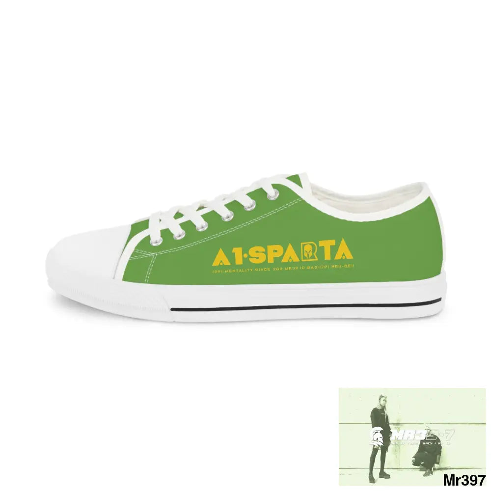 Light Green A1-Sparta Men’s Low Top Sneakers Shoes