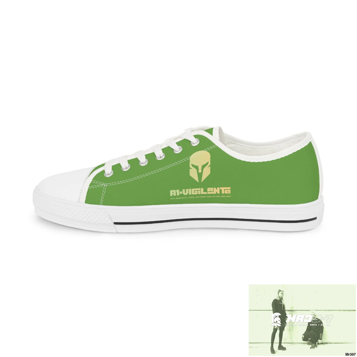Light Green A1-Vigilante Men’s Low Top Sneakers Shoes