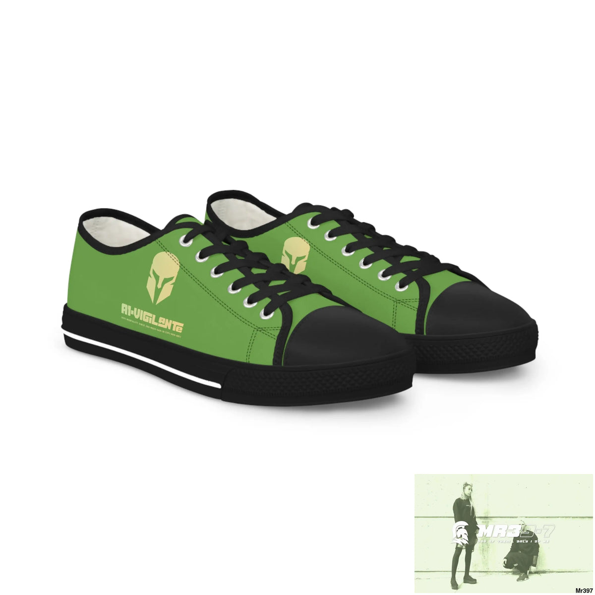Light Green A1-Vigilante Men’s Low Top Sneakers Shoes