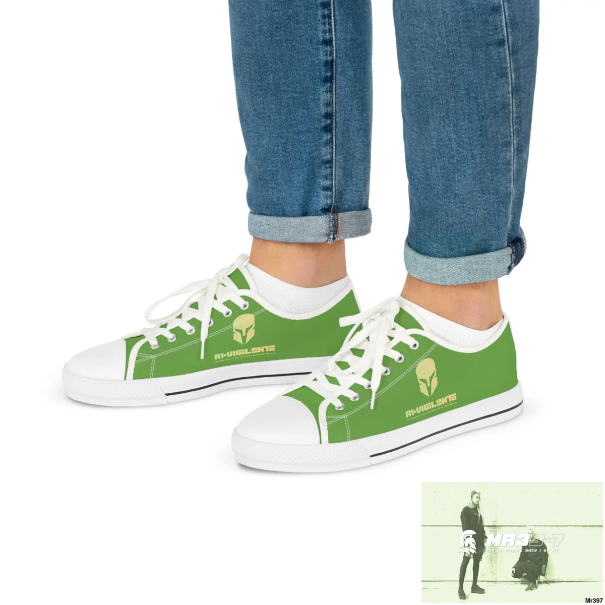 Light Green A1-Vigilante Men’s Low Top Sneakers Shoes