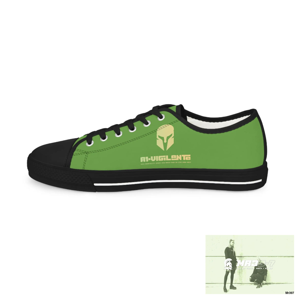 Light Green A1-Vigilante Men’s Low Top Sneakers Shoes