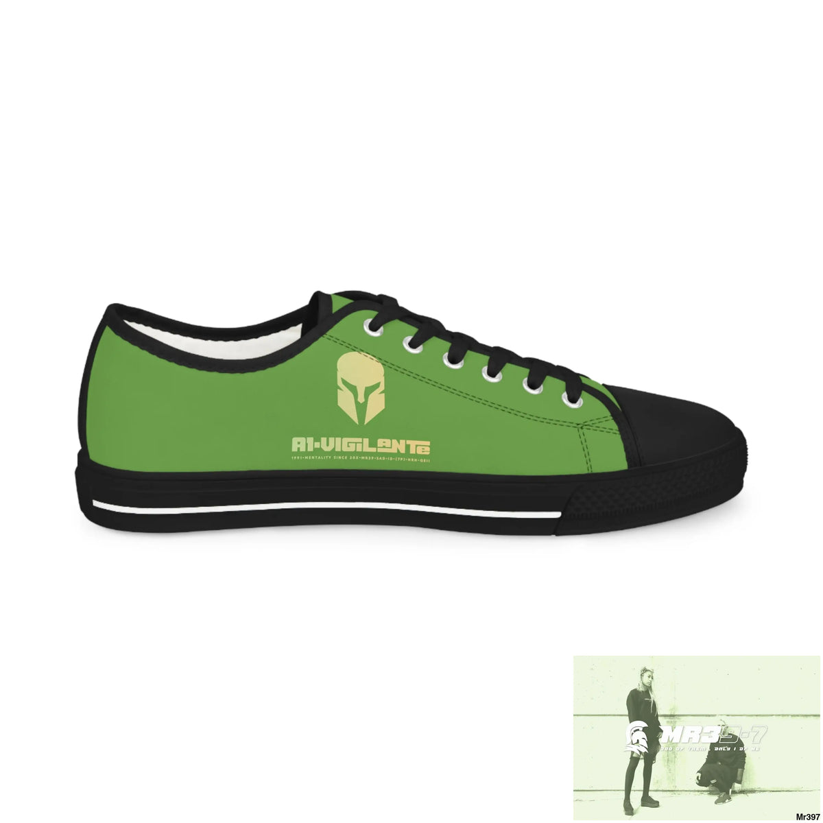 Light Green A1-Vigilante Men’s Low Top Sneakers Shoes