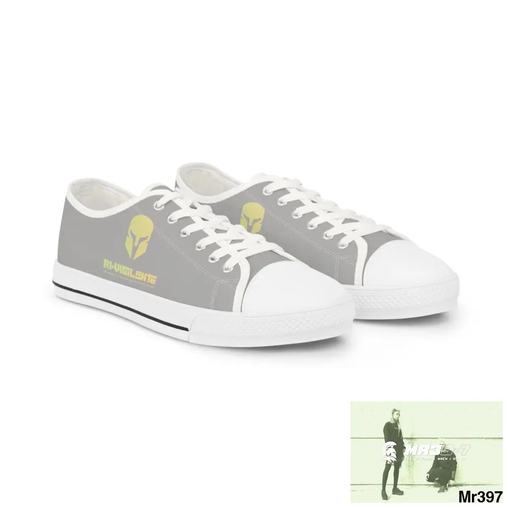 Light Grey White A1-Vigilante Men’s Low Top Sneakers Shoes