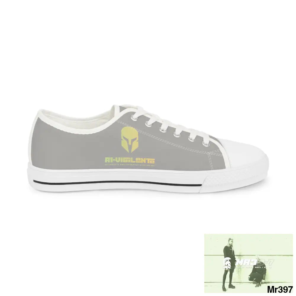 Light Grey White A1-Vigilante Men’s Low Top Sneakers Shoes