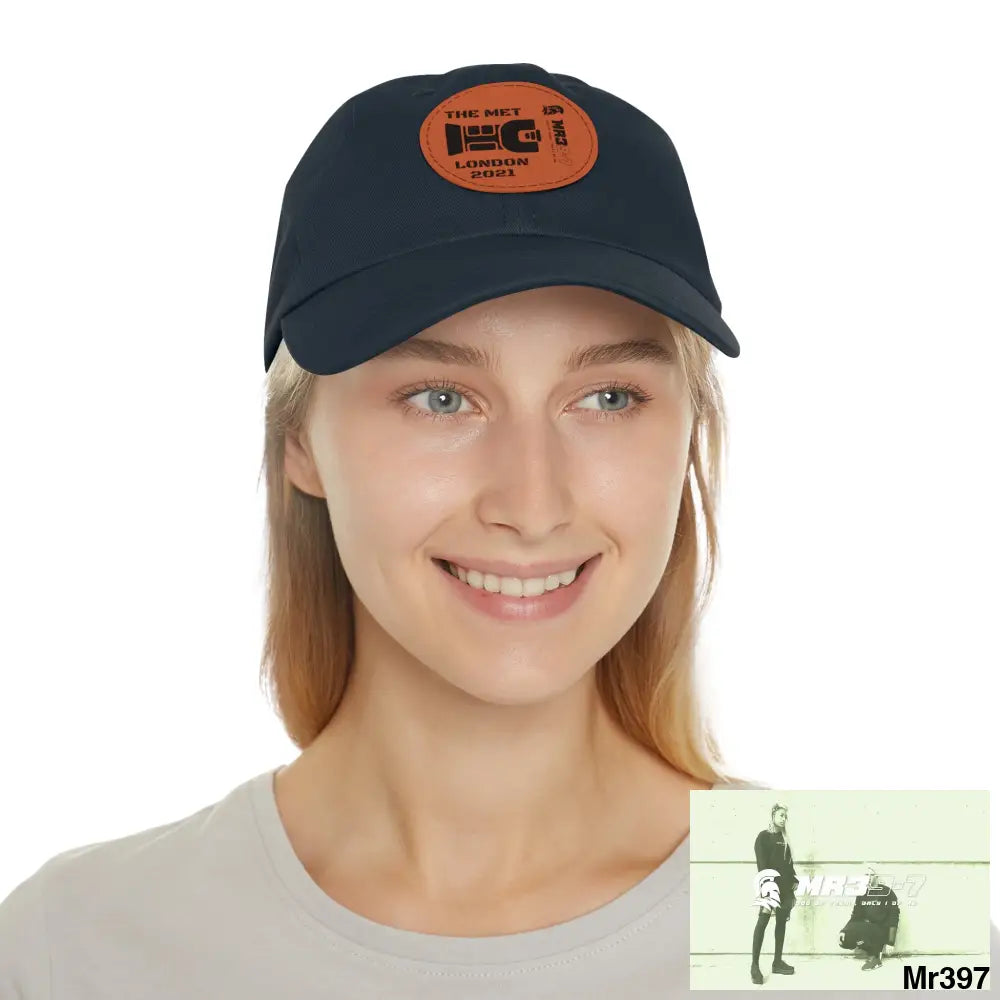 London 2021 The Met taser Mr39 Dad Hat with Leather Patch (Round) Hats