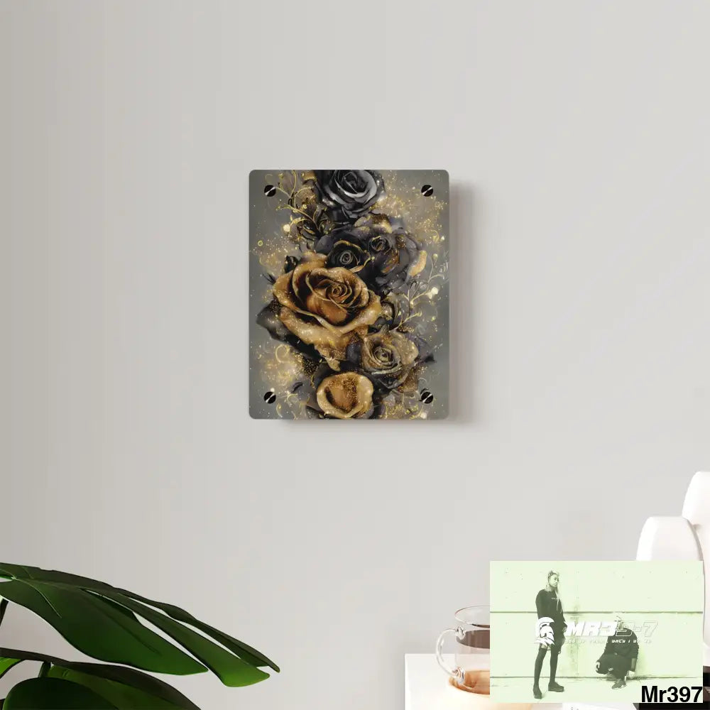 Long Stem Rose by Ross Tran Acrylic Wall Art Panels Home Decor