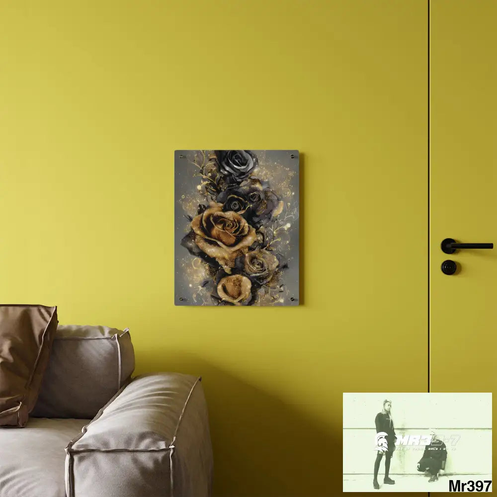 Long Stem Rose by Ross Tran Acrylic Wall Art Panels Home Decor