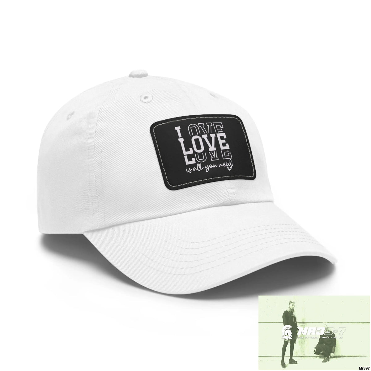 Love is all you need Dad Hat with Leather Patch (Rectangle) Hats