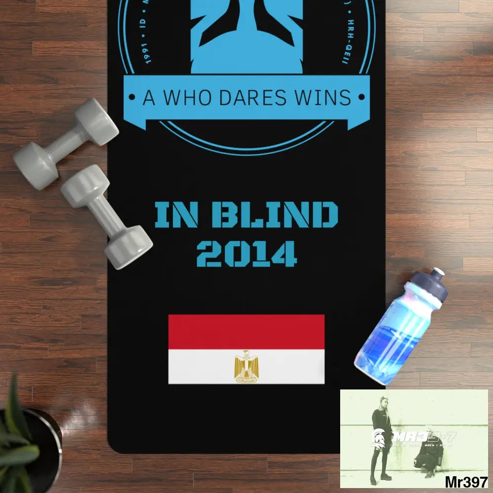 Ltd Edition Who dares Wins Dahab Rubber Yoga Mat 24” x 68” Home Decor