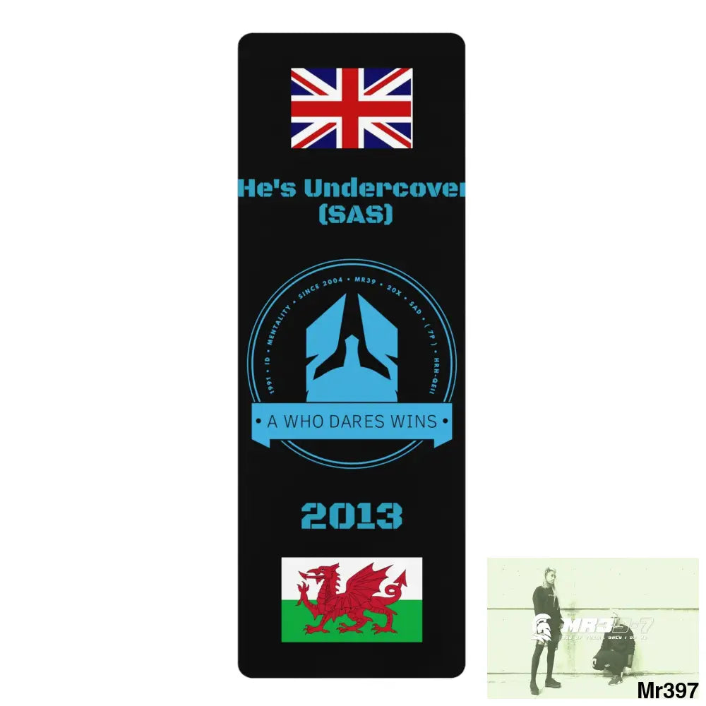 Ltd Edition Who dares Wins(UCSAS) Rubber Yoga Mat 24” x 68” Home Decor