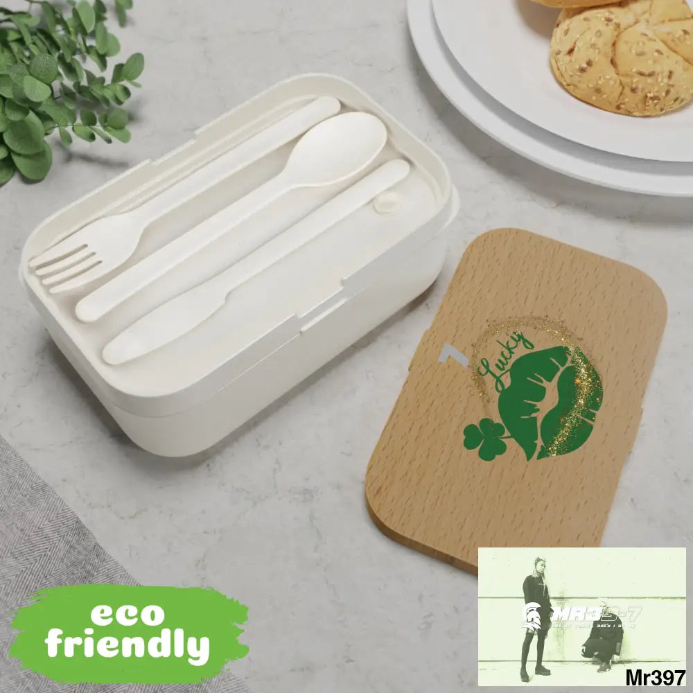 Luck of Ireland Rob Irish PLA Bento Box with Band and Utensils One size Accessories