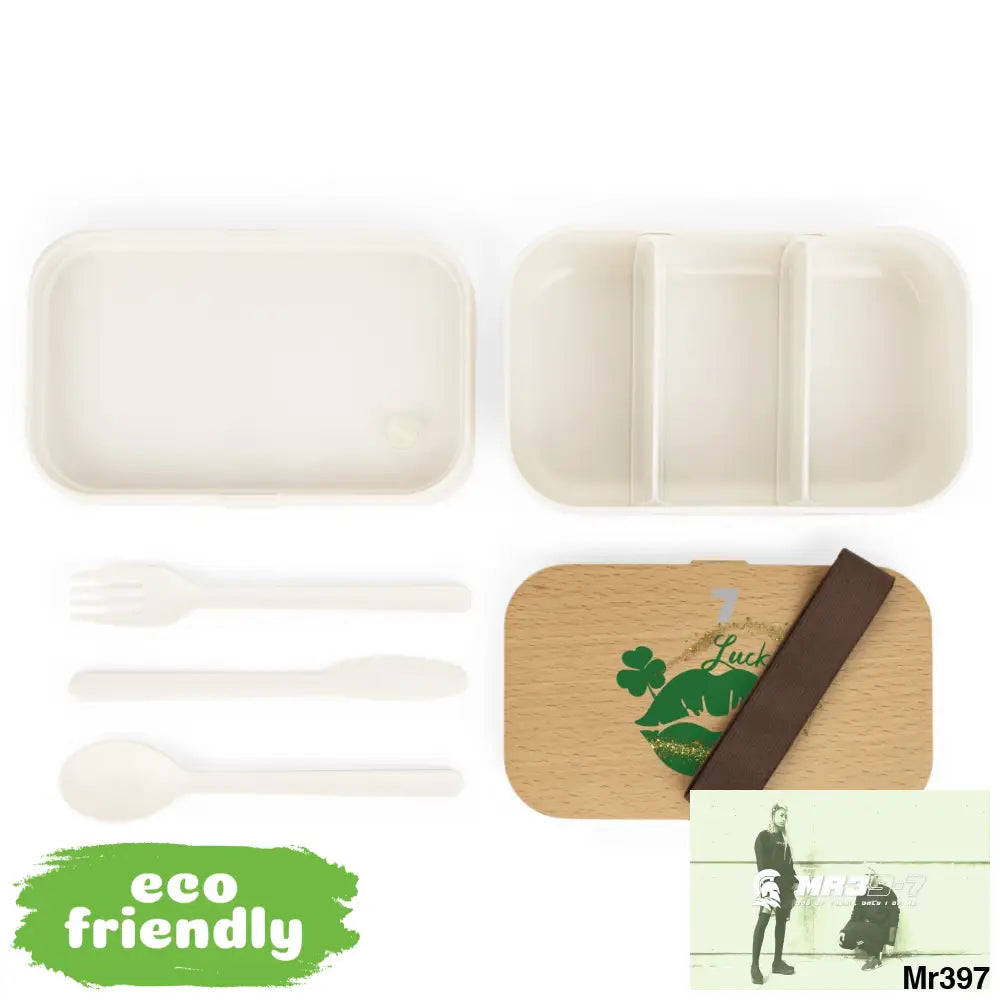 Luck of Ireland Rob Irish PLA Bento Box with Band and Utensils One size Accessories