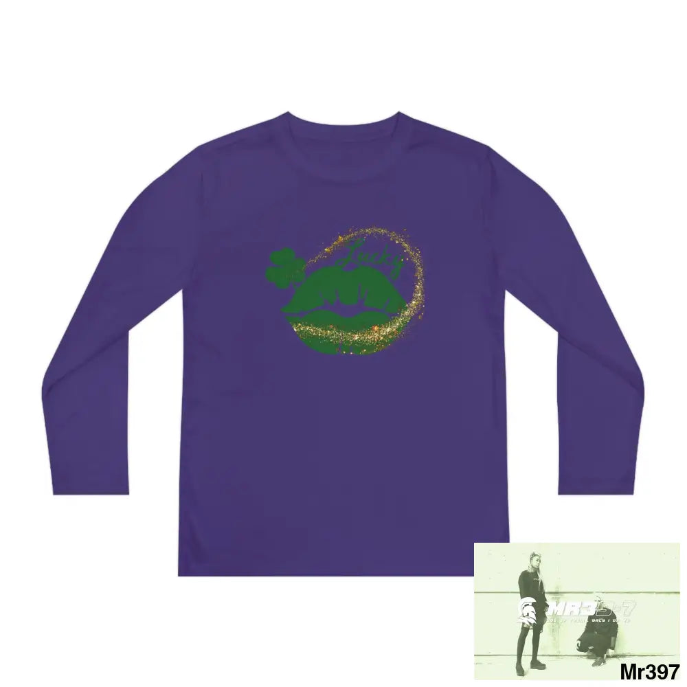 Luck of the Irish Youth Long Sleeve Competitor Tee Purple / S Kids clothes