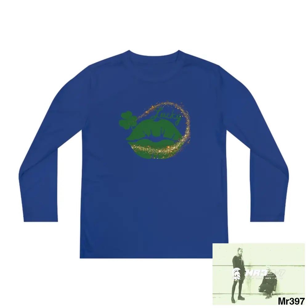 Luck of the Irish Youth Long Sleeve Competitor Tee True Royal / M Kids clothes