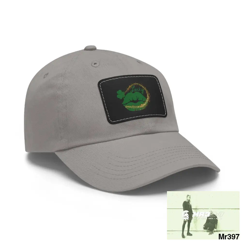 Lucky Irish Dad Hat with Leather Patch (Rectangle) Hats
