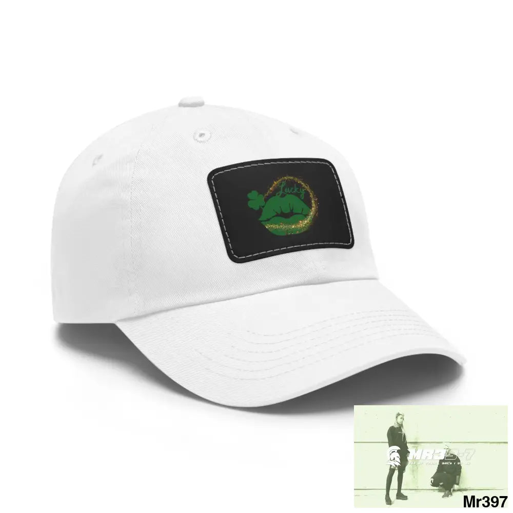 Lucky Irish Dad Hat with Leather Patch (Rectangle) Hats