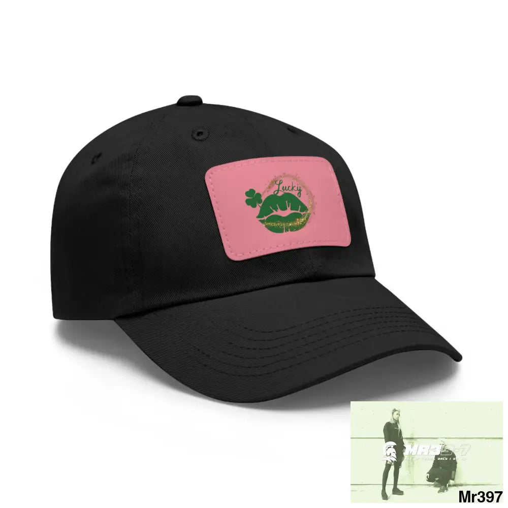Lucky Irish Dad Hat with Leather Patch (Rectangle) Hats