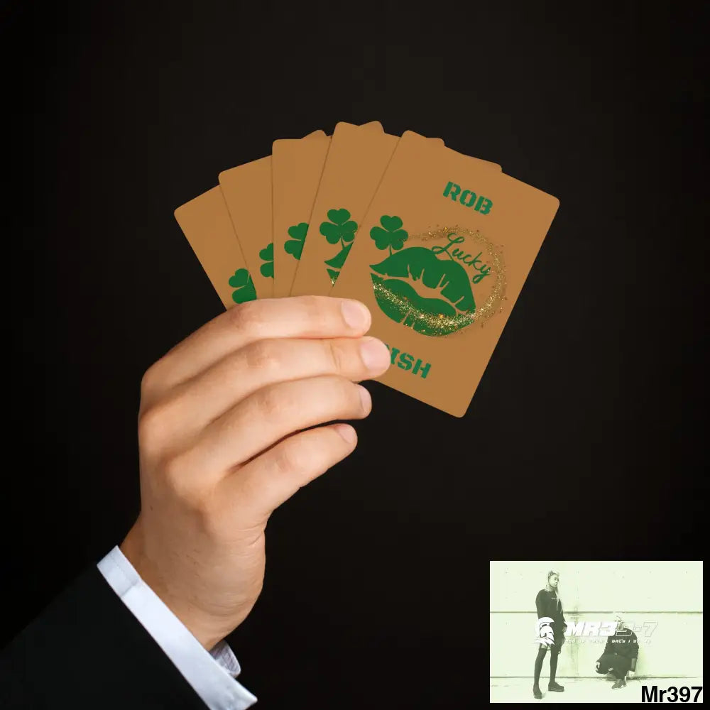 Lucky Rob Irish Custom Poker Cards 2.47’’ x 3.47’’ / White / Semi Glossy Paper products