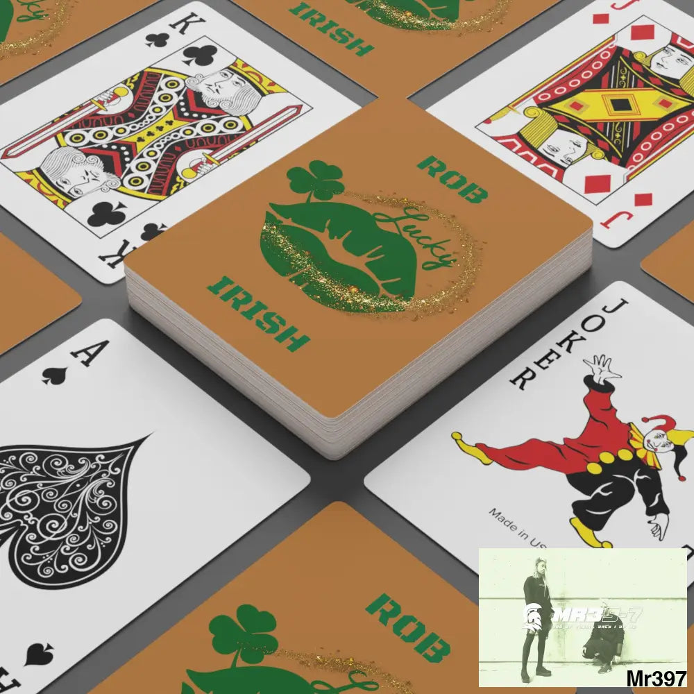 Lucky Rob Irish Custom Poker Cards 2.47’’ x 3.47’’ / White / Semi Glossy Paper products