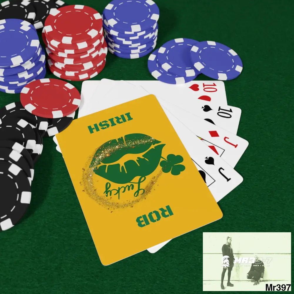 Lucky Rob Irish Custom Poker Cards 2.47’’ x 3.47’’ / White / Semi Glossy Paper products