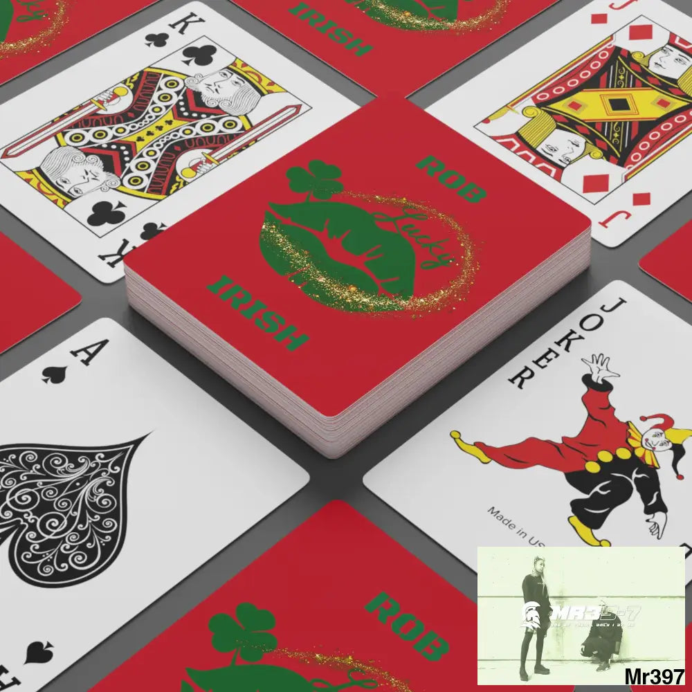 Lucky Rob Irish Custom Poker Cards 2.47’’ x 3.47’’ / White / Semi Glossy Paper products