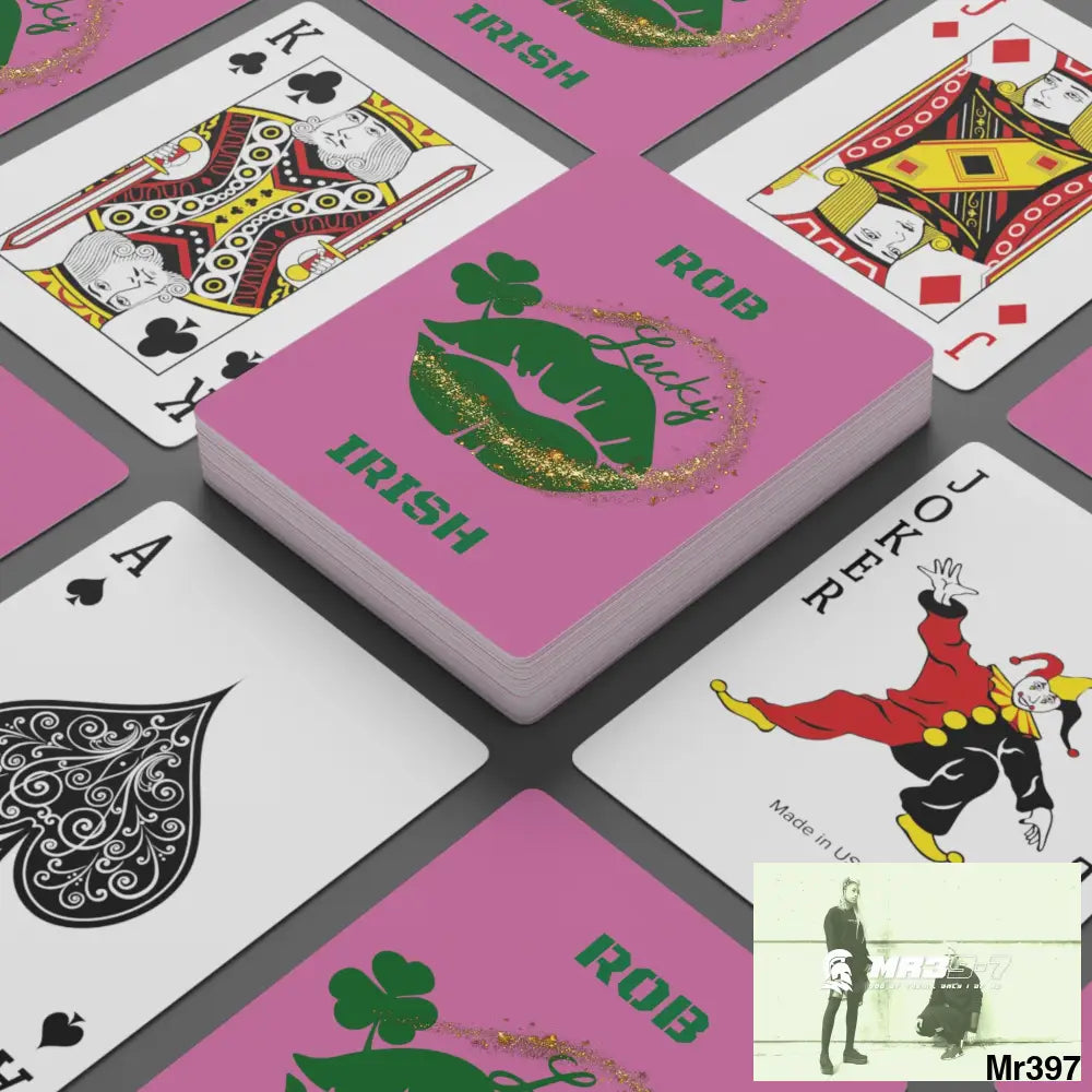 Lucky Rob Irish Custom Poker Cards 2.47’’ x 3.47’’ / White / Semi Glossy Paper products