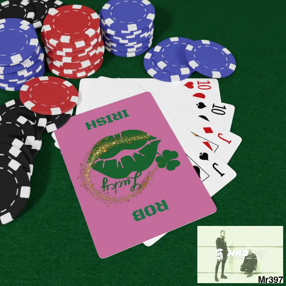 Lucky Rob Irish Custom Poker Cards 2.47’’ x 3.47’’ / White / Semi Glossy Paper products
