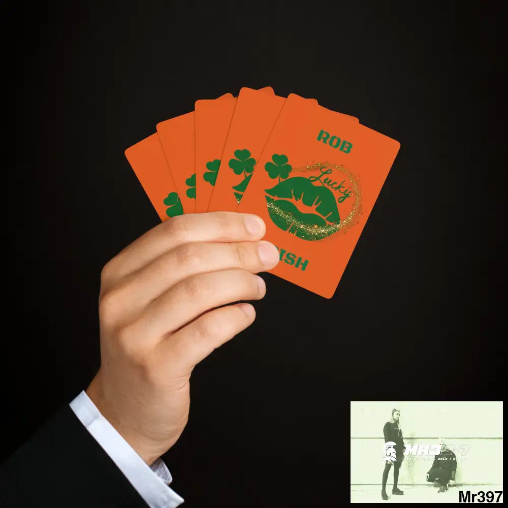 Lucky Rob Irish Custom Poker Cards 2.47’’ x 3.47’’ / White / Semi Glossy Paper products