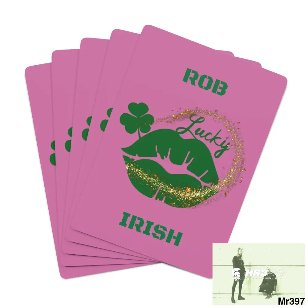 Lucky Rob Irish Custom Poker Cards 2.47’’ x 3.47’’ / White / Semi Glossy Paper products