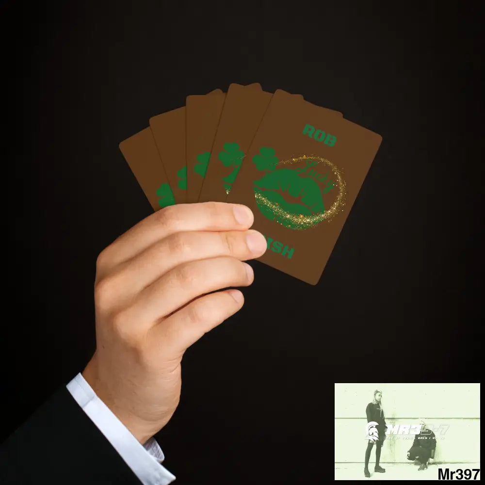 Lucky Rob Irish Custom Poker Cards 2.47’’ x 3.47’’ / White / Semi Glossy Paper products