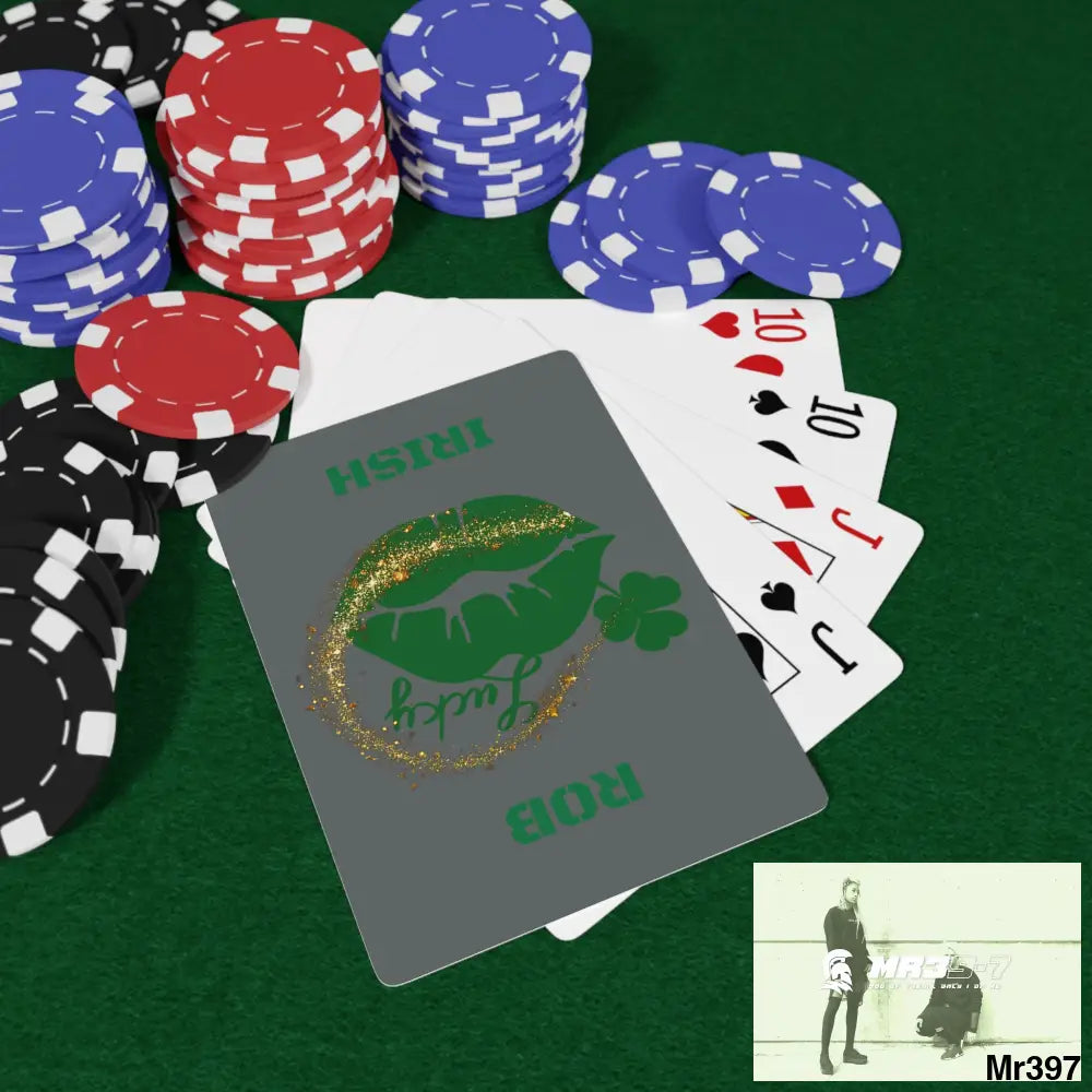 Lucky Rob Irish Custom Poker Cards 2.47’’ x 3.47’’ / White / Semi Glossy Paper products