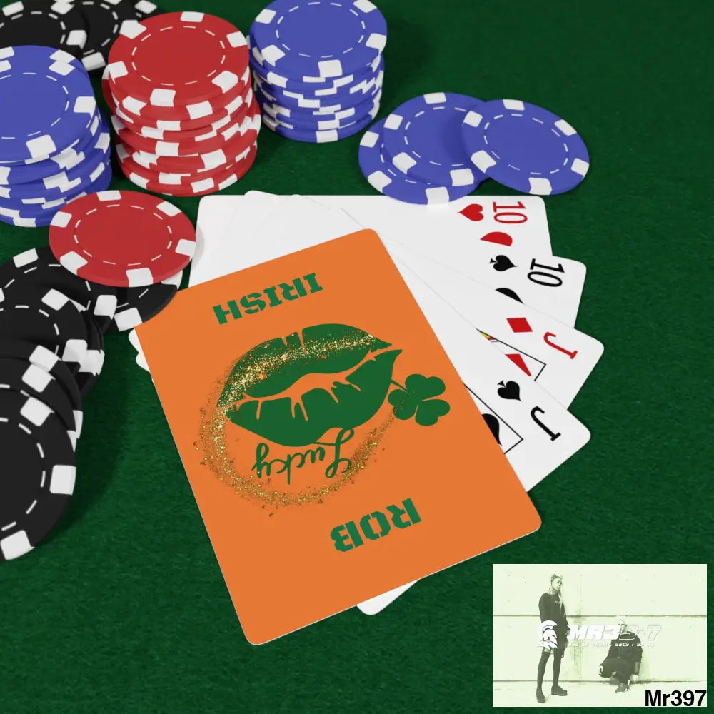 Lucky Rob Irish Custom Poker Cards 2.47’’ x 3.47’’ / White / Semi Glossy Paper products