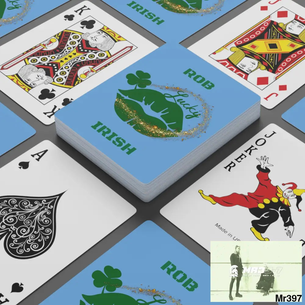 Lucky Rob Irish Custom Poker Cards 2.47’’ x 3.47’’ / White / Semi Glossy Paper products