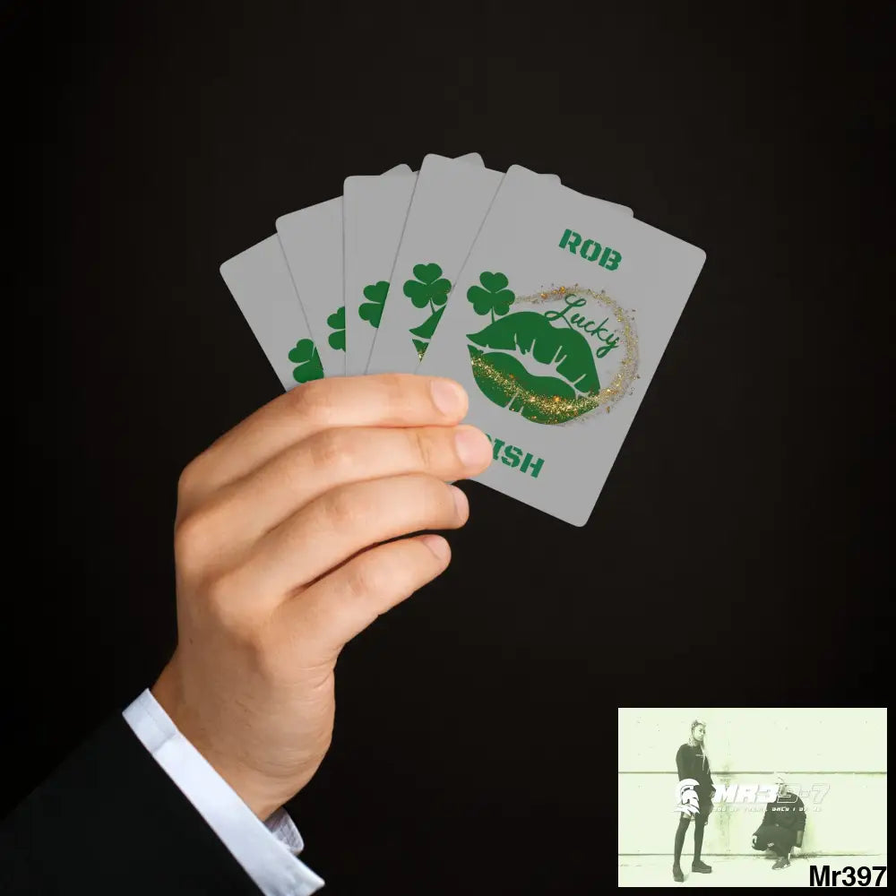 Lucky Rob Irish Custom Poker Cards 2.47’’ x 3.47’’ / White / Semi Glossy Paper products