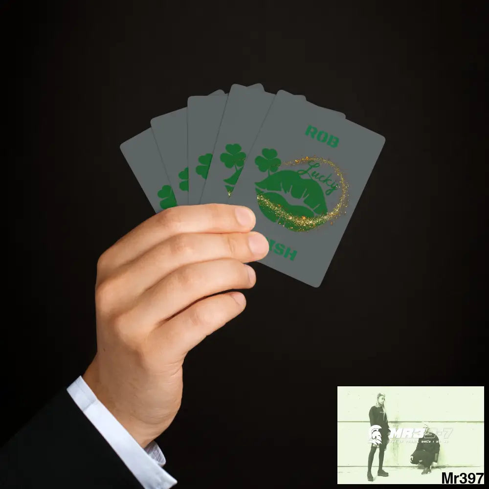 Lucky Rob Irish Custom Poker Cards 2.47’’ x 3.47’’ / White / Semi Glossy Paper products