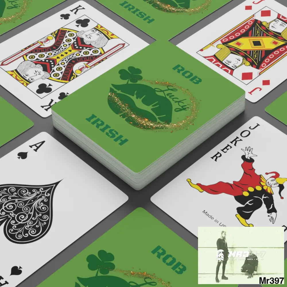 Lucky Rob Irish Custom Poker Cards 2.47’’ x 3.47’’ / White / Semi Glossy Paper products
