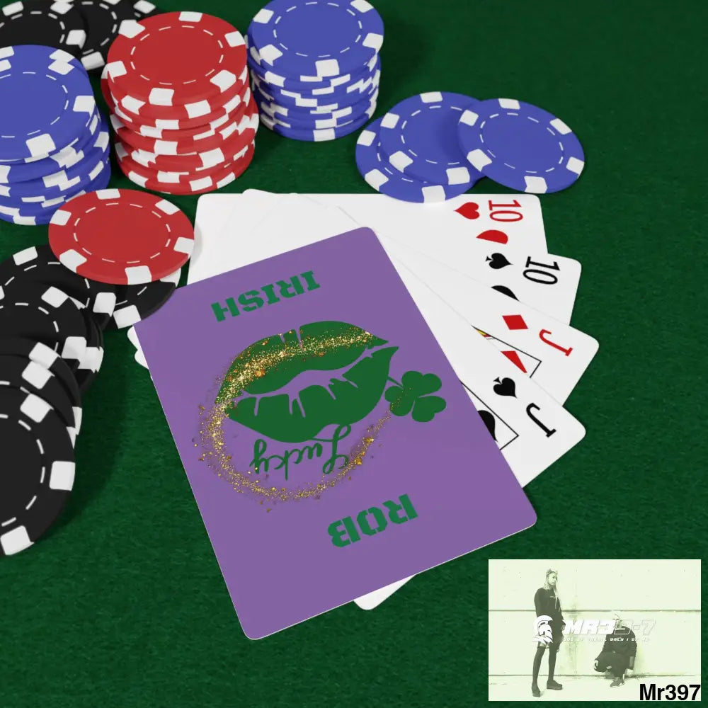 Lucky Rob Irish Custom Poker Cards 2.47’’ x 3.47’’ / White / Semi Glossy Paper products