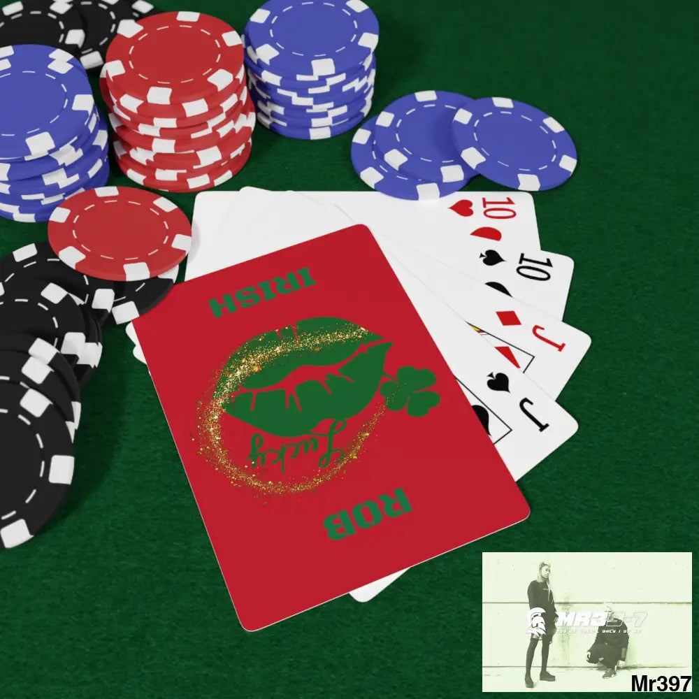 Lucky Rob Irish Custom Poker Cards 2.47’’ x 3.47’’ / White / Semi Glossy Paper products