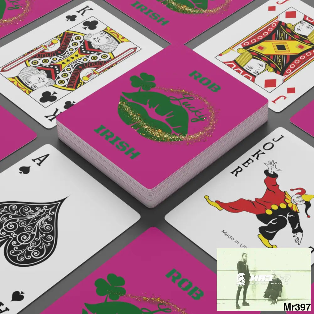 Lucky Rob Irish Custom Poker Cards 2.47’’ x 3.47’’ / White / Semi Glossy Paper products