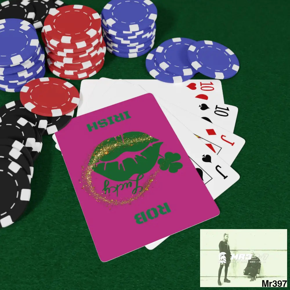 Lucky Rob Irish Custom Poker Cards 2.47’’ x 3.47’’ / White / Semi Glossy Paper products