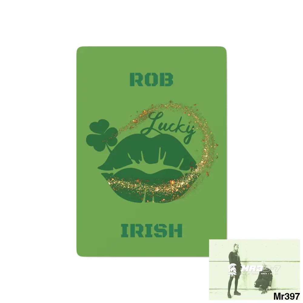 Lucky Rob Irish Custom Poker Cards 2.47’’ x 3.47’’ / White / Semi Glossy Paper products