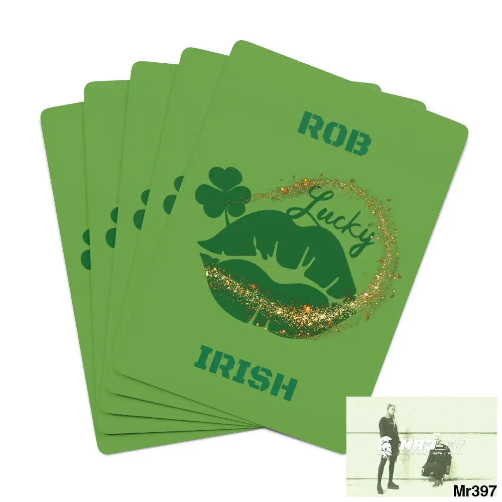 Lucky Rob Irish Custom Poker Cards 2.47’’ x 3.47’’ / White / Semi Glossy Paper products