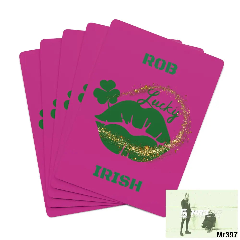 Lucky Rob Irish Custom Poker Cards 2.47’’ x 3.47’’ / White / Semi Glossy Paper products
