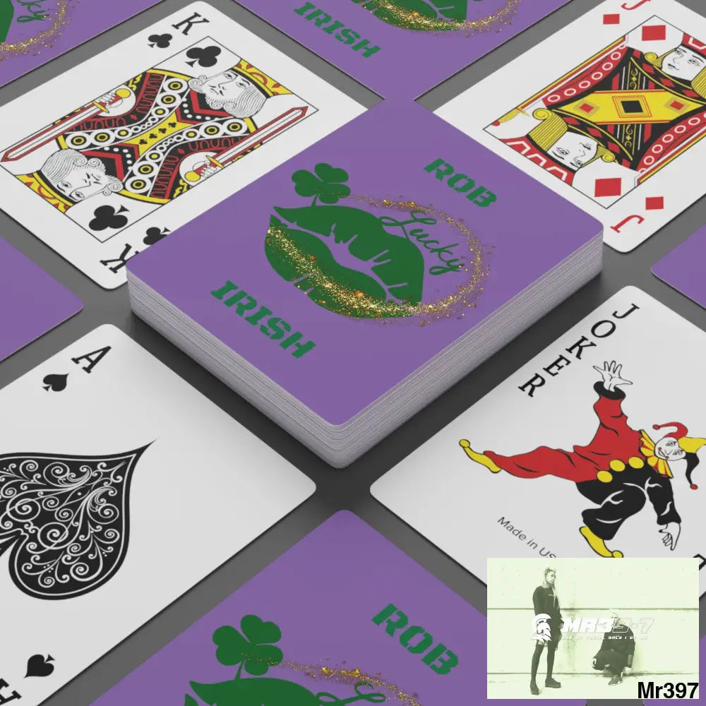 Lucky Rob Irish Custom Poker Cards 2.47’’ x 3.47’’ / White / Semi Glossy Paper products