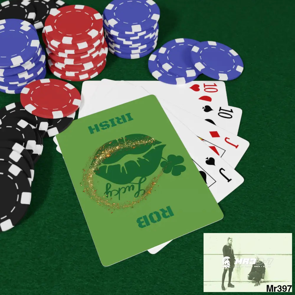 Lucky Rob Irish Custom Poker Cards 2.47’’ x 3.47’’ / White / Semi Glossy Paper products