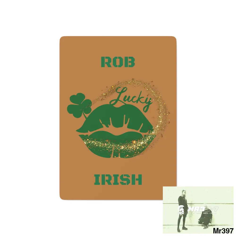Lucky Rob Irish Custom Poker Cards 2.47’’ x 3.47’’ / White / Semi Glossy Paper products