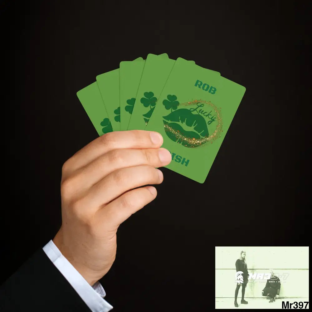 Lucky Rob Irish Custom Poker Cards 2.47’’ x 3.47’’ / White / Semi Glossy Paper products